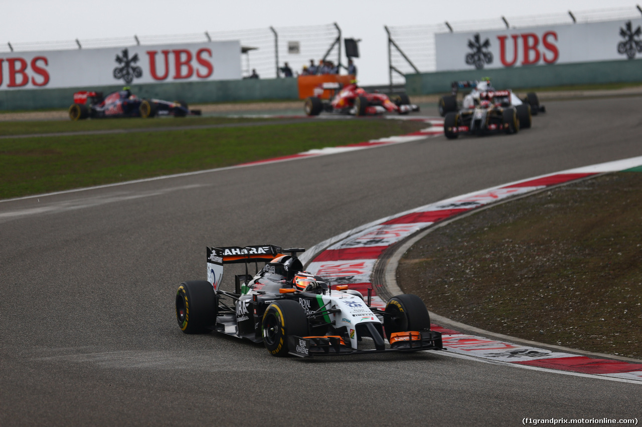 GP CINA, 20.04.2014- Gara, Nico Hulkenberg (GER) Sahara Force India VJM07