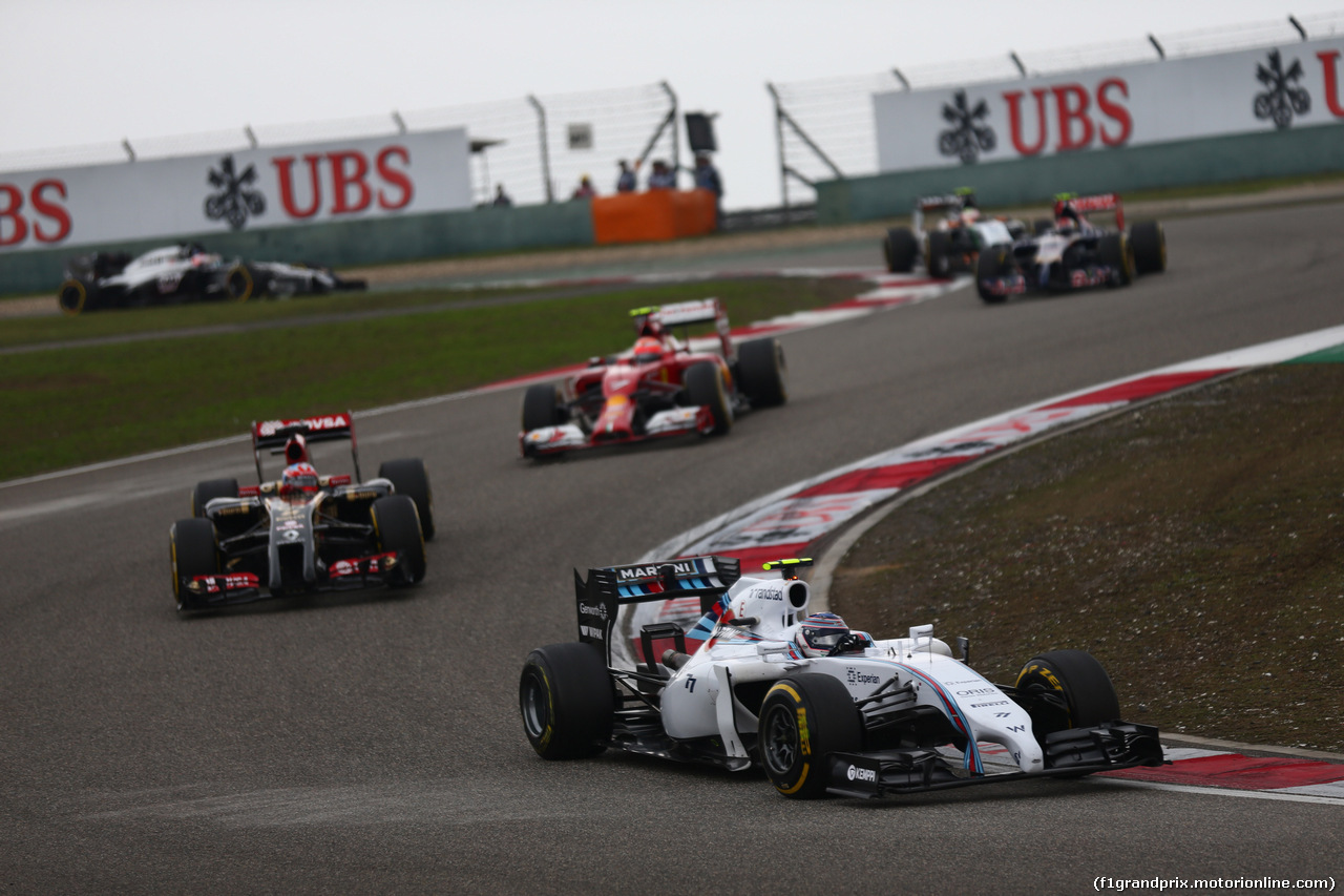 GP CINA, 20.04.2014- Gara, Valtteri Bottas (FIN) Williams F1 Team FW36