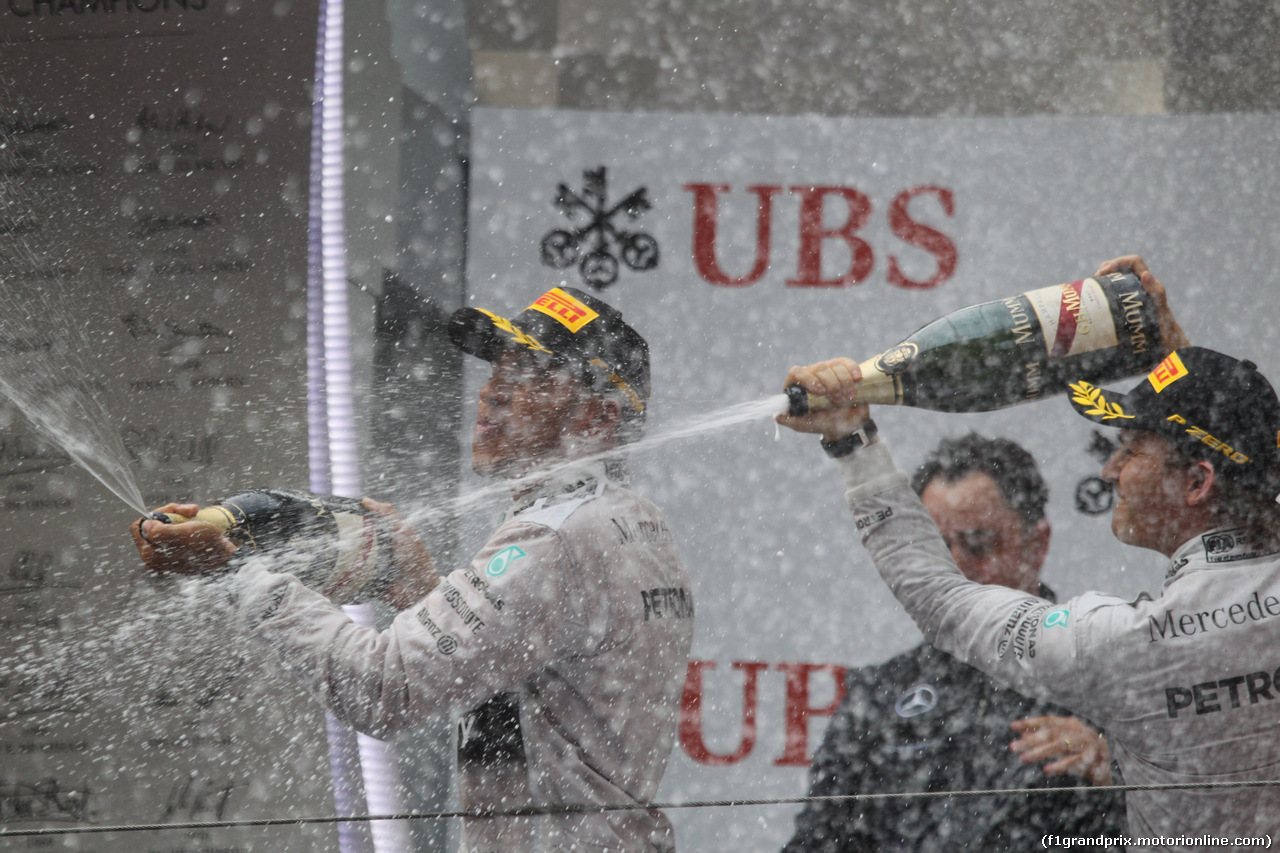 GP CINA, 20.04.2014- Podium, winner Lewis Hamilton (GBR) Mercedes AMG F1 W05, 2nd Nico Rosberg (GER) Mercedes AMG F1 W05