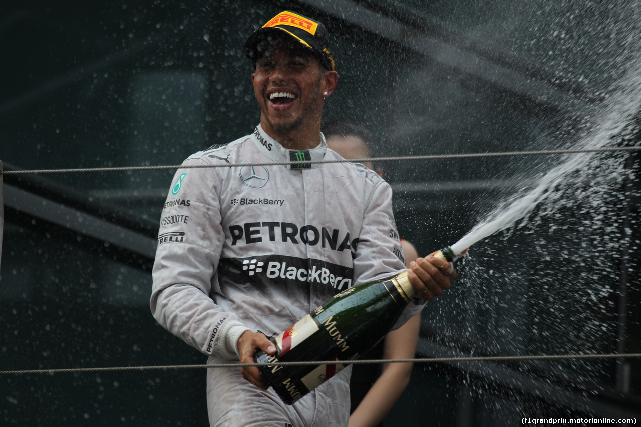 GP CINA, 20.04.2014- Podium, winner Lewis Hamilton (GBR) Mercedes AMG F1 W05