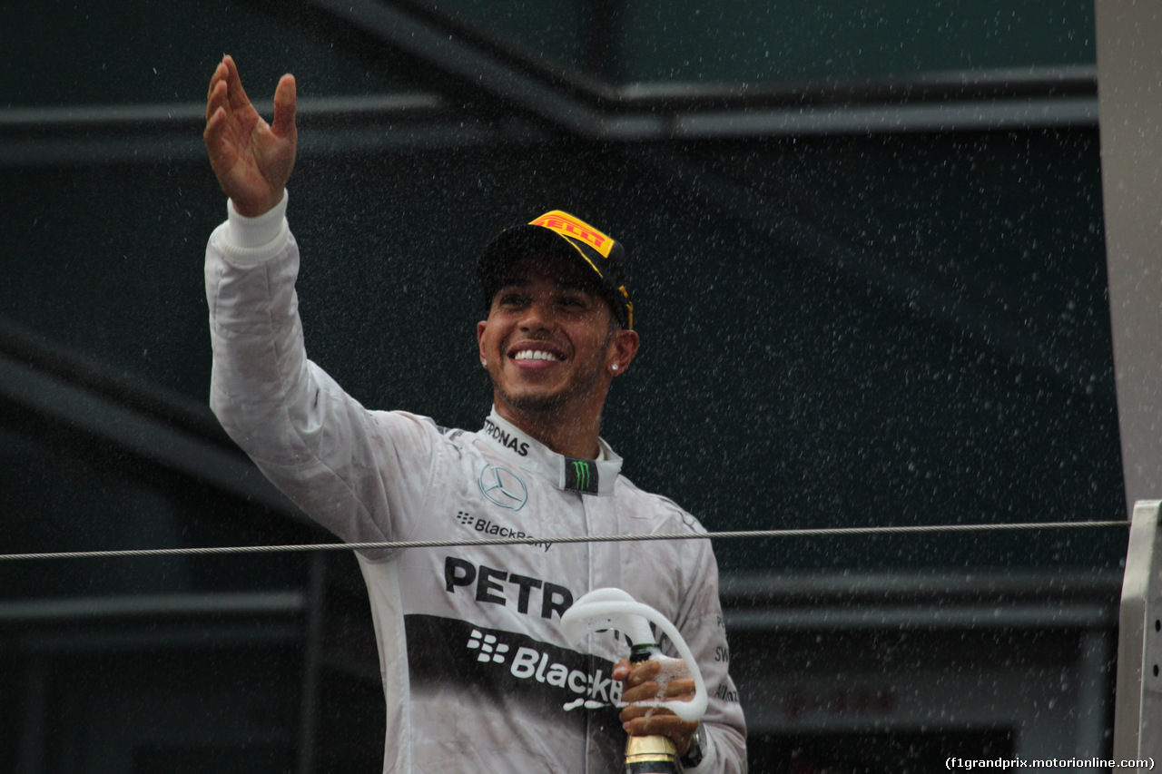 GP CINA, 20.04.2014- Podium, winner Lewis Hamilton (GBR) Mercedes AMG F1 W05