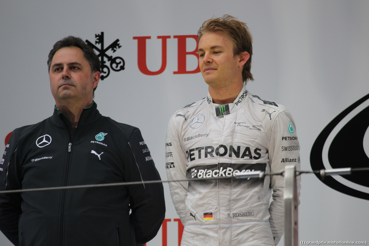 GP CINA, 20.04.2014- Podium, winner Lewis Hamilton (GBR) Mercedes AMG F1 W05, 2nd Nico Rosberg (GER) Mercedes AMG F1 W05, 3rd Fernando Alonso (ESP) Ferrari F14T