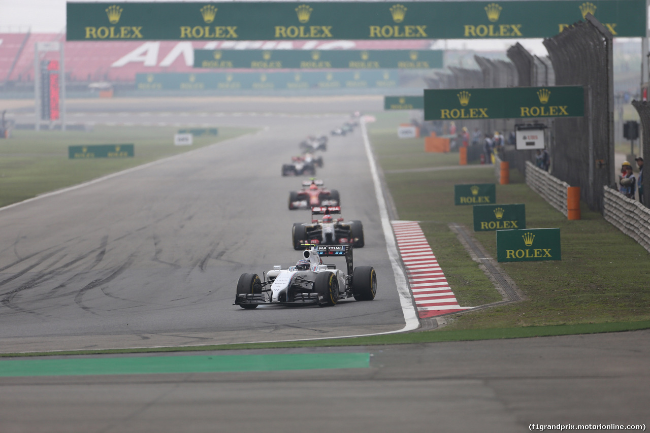 GP CINA, 20.04.2014- Gara, Valtteri Bottas (FIN) Williams F1 Team FW36