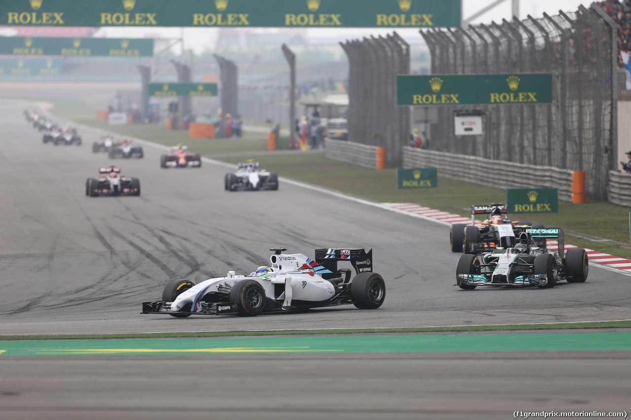 GP CINA, 20.04.2014- Gara, Felipe Massa (BRA) Williams F1 Team FW36