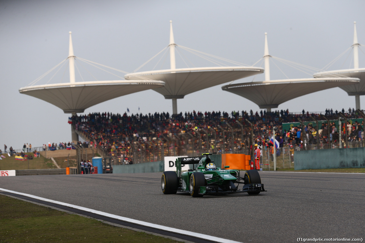 GP CINA, 20.04.2014- Gara, Marcus Ericsson (SWE) Caterham F1 Team CT-04