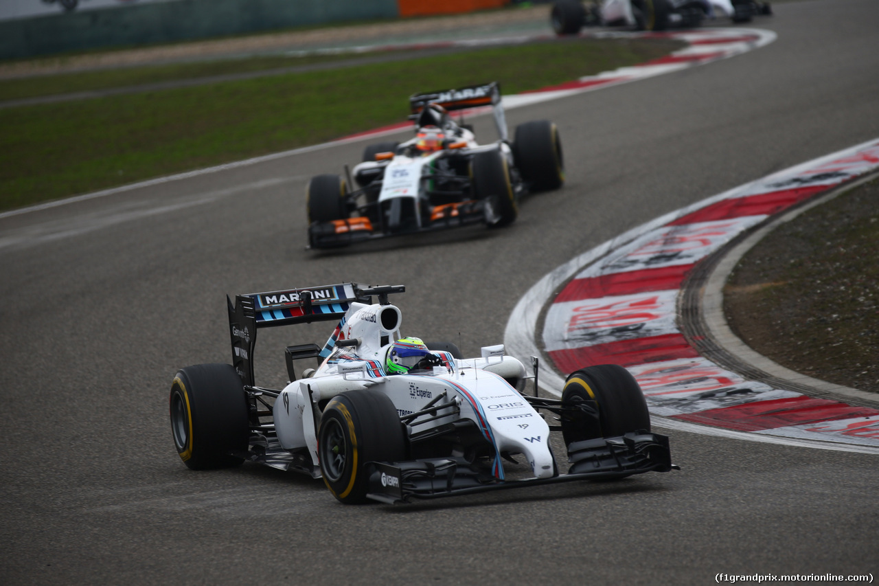 GP CINA, 20.04.2014- Gara, Felipe Massa (BRA) Williams F1 Team FW36