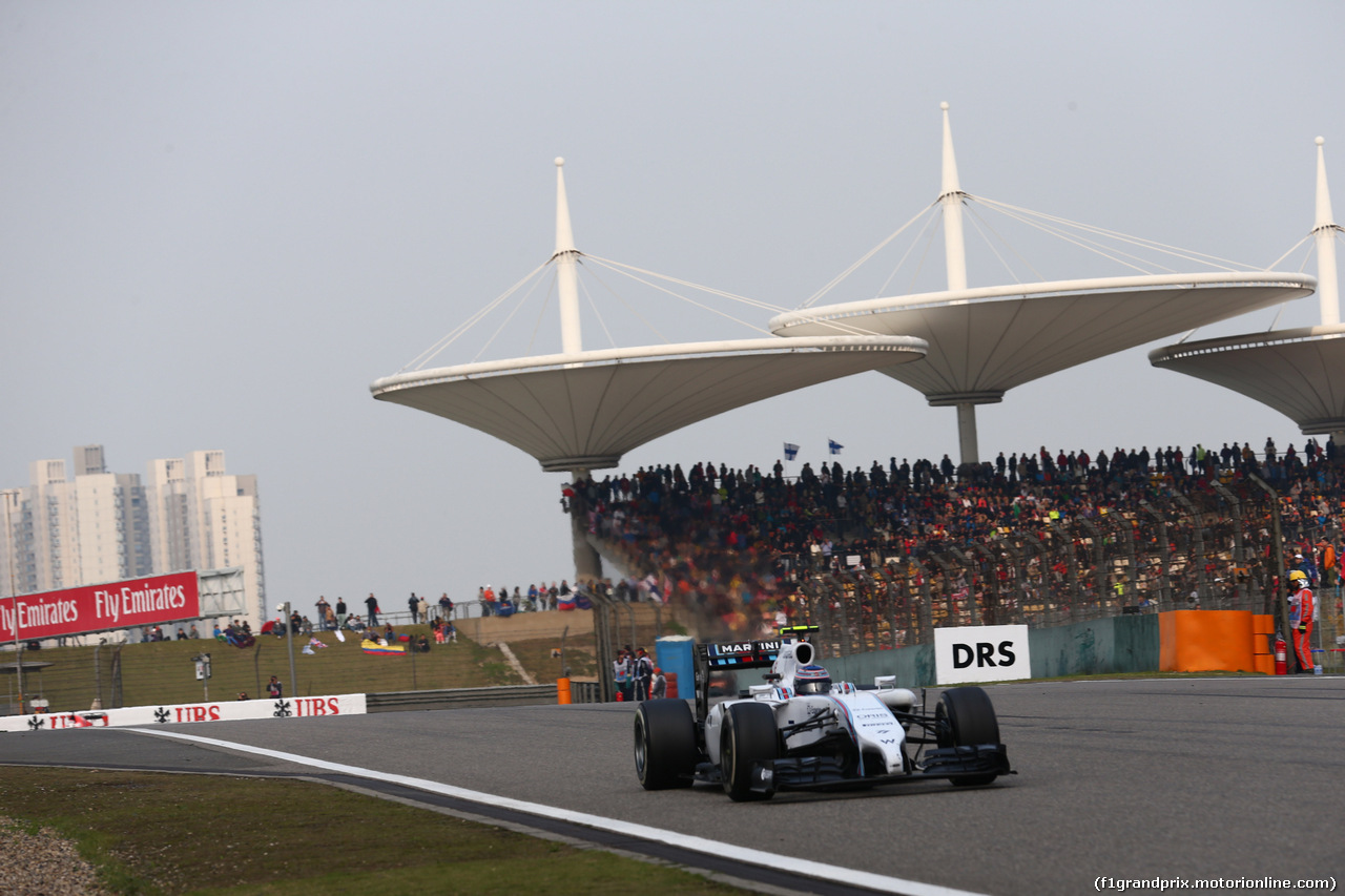 GP CINA, 20.04.2014- Gara, Valtteri Bottas (FIN) Williams F1 Team FW36