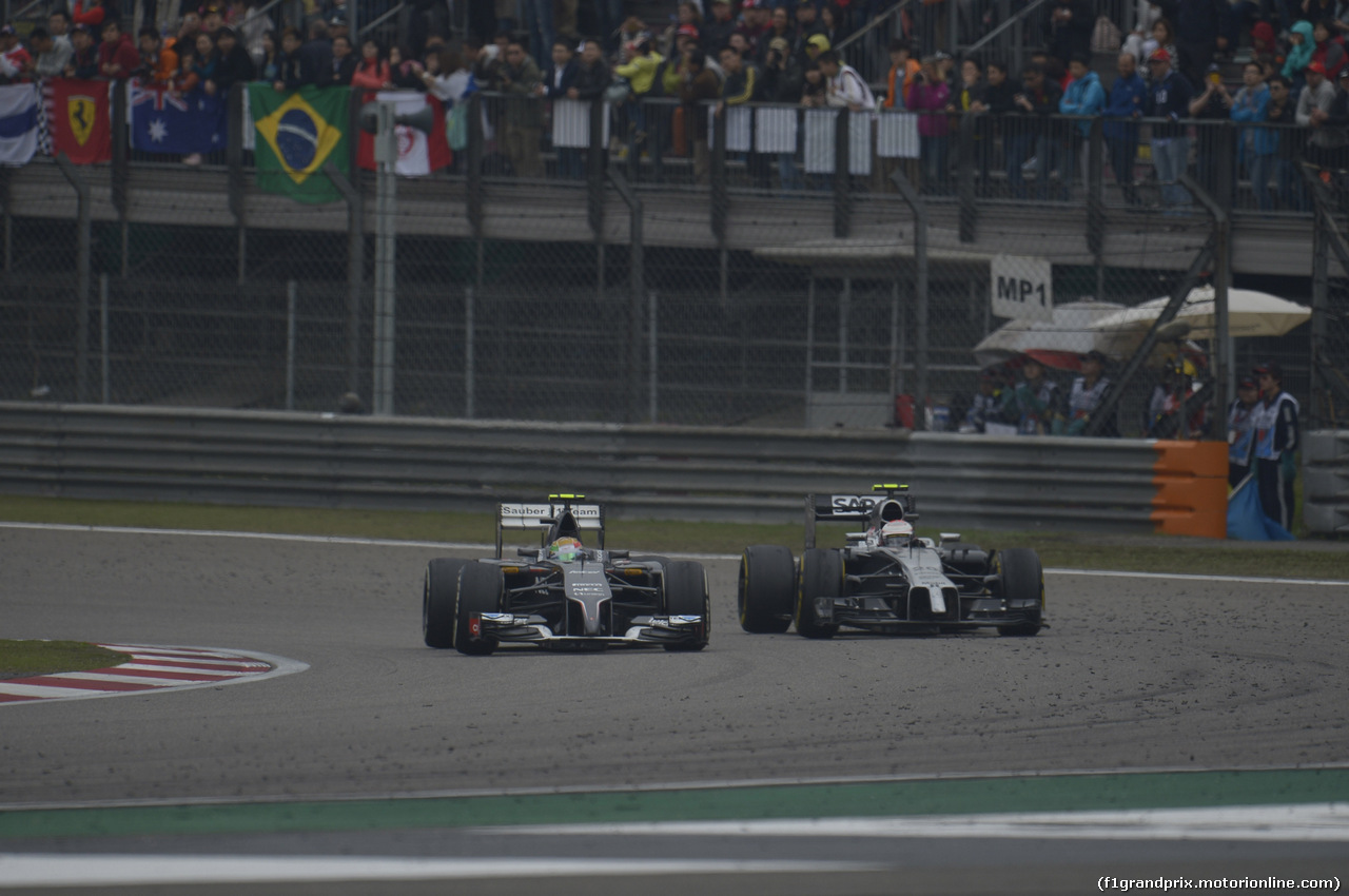GP CINA, 20.04.2014- Gara, Esteban Gutierrez (MEX) Sauber F1 Team C33