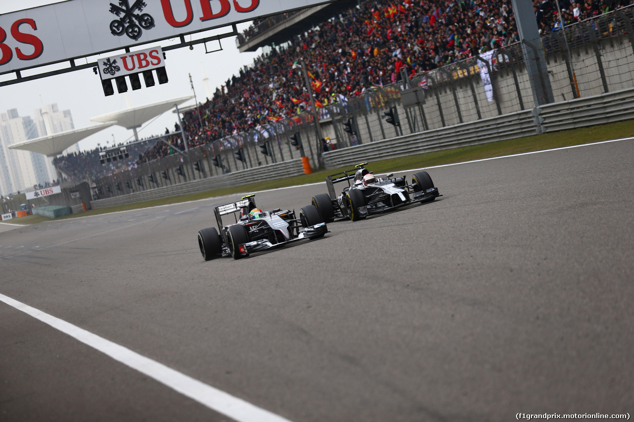 GP CINA, 20.04.2014- Gara, Esteban Gutierrez (MEX) Sauber F1 Team C33