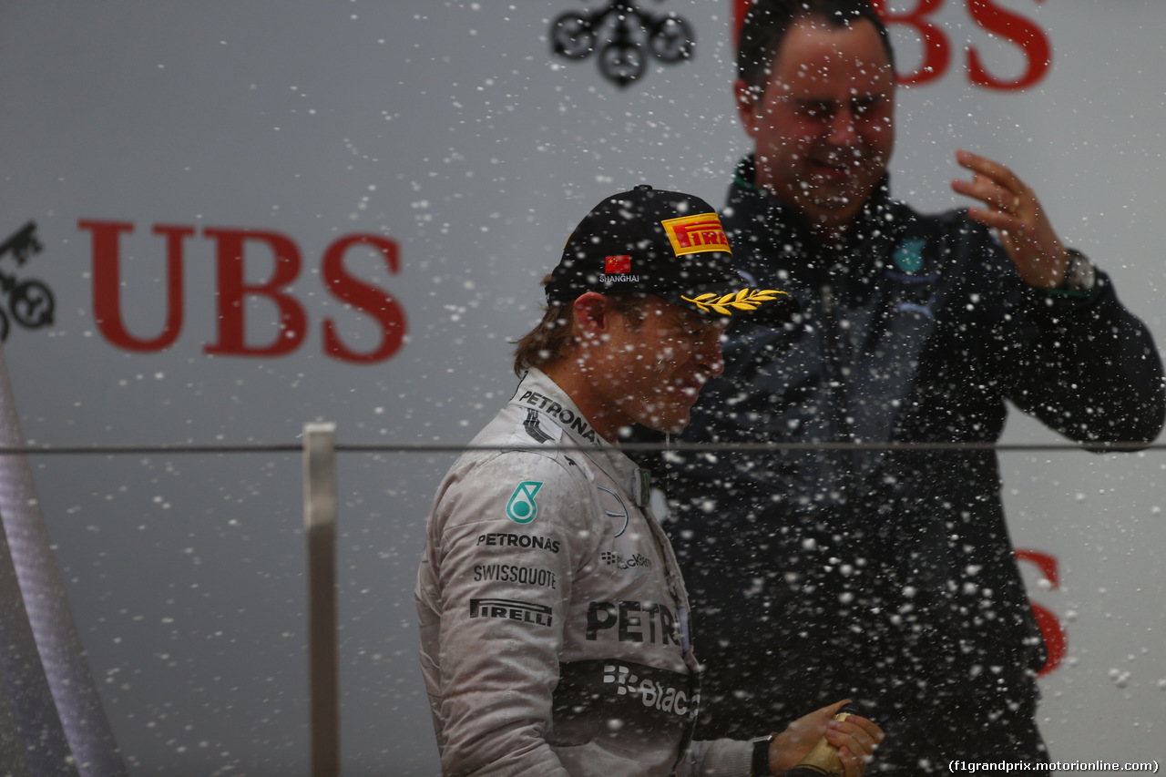 GP CINA, 20.04.2014- The Podium, 2nd Nico Rosberg (GER) Mercedes AMG F1 W05