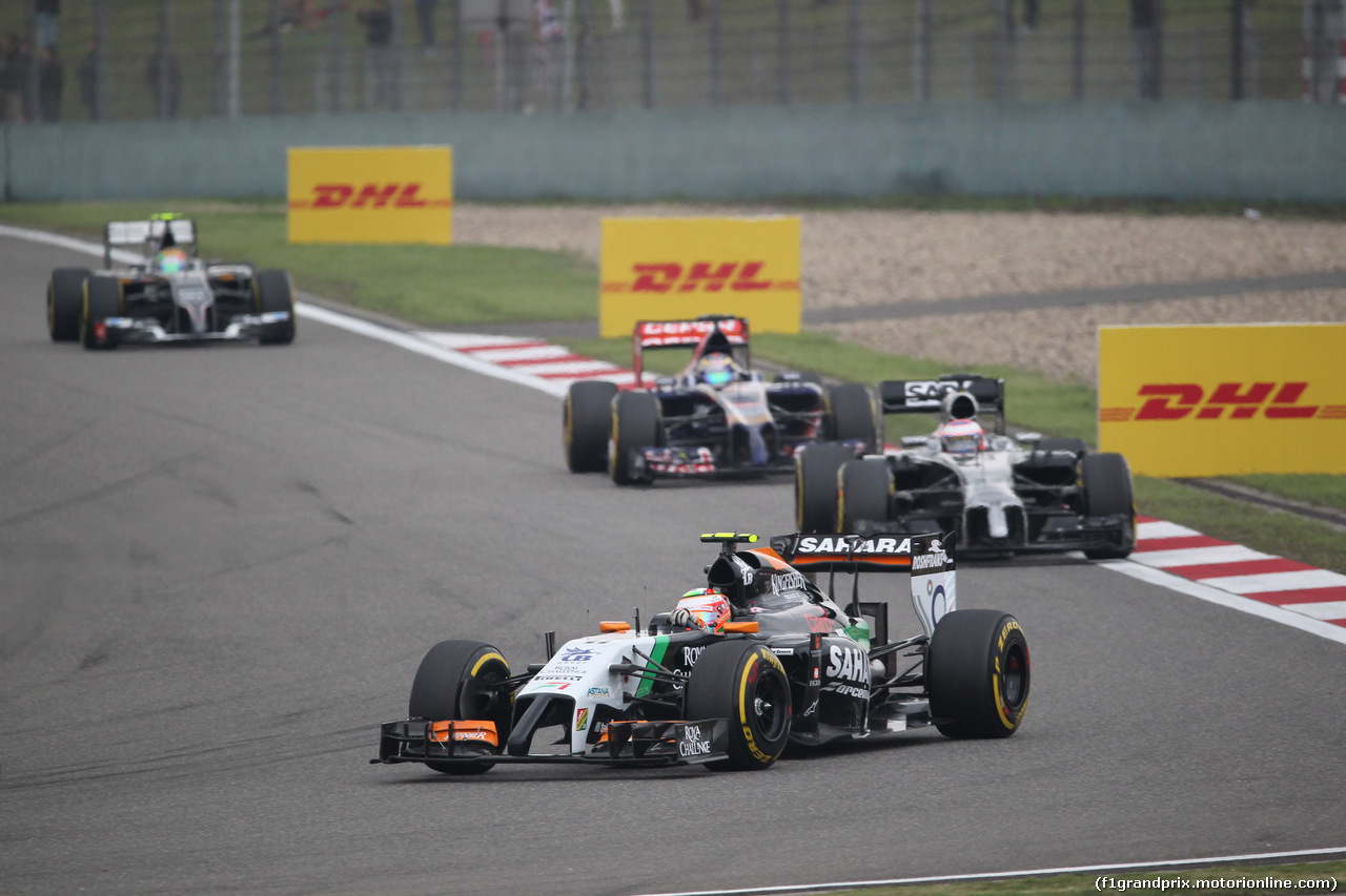 GP CINA, 20.04.2014- Gara, Sergio Perez (MEX) Sahara Force India F1 Team VJM07