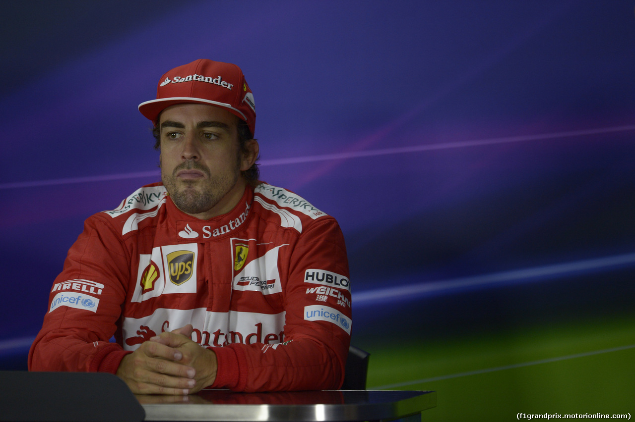 GP CINA, 20.04.2014- After Gara Press Conference, 2nd Fernando Alonso (ESP) Ferrari F14T