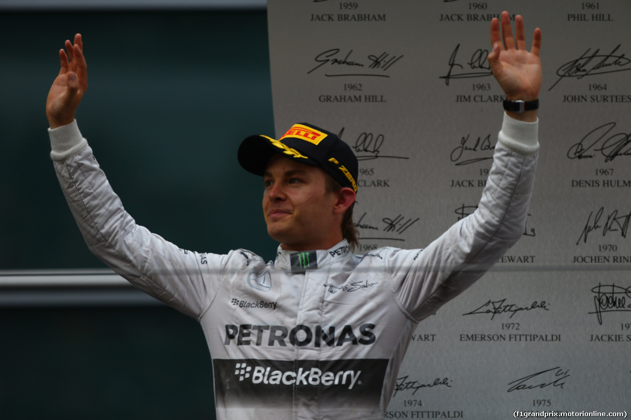 GP CINA, 20.04.2014- Podium, 2nd Nico Rosberg (GER) Mercedes AMG F1 W05