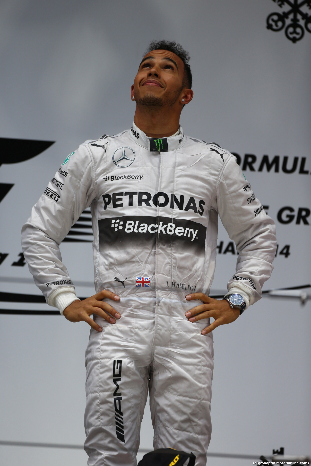 GP CINA, 20.04.2014- The podium, winner Lewis Hamilton (GBR) Mercedes AMG F1 W05