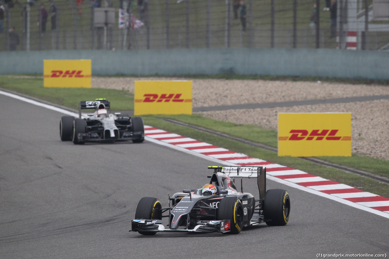 GP CINA, 20.04.2014- Gara, Esteban Gutierrez (MEX) Sauber F1 Team C33