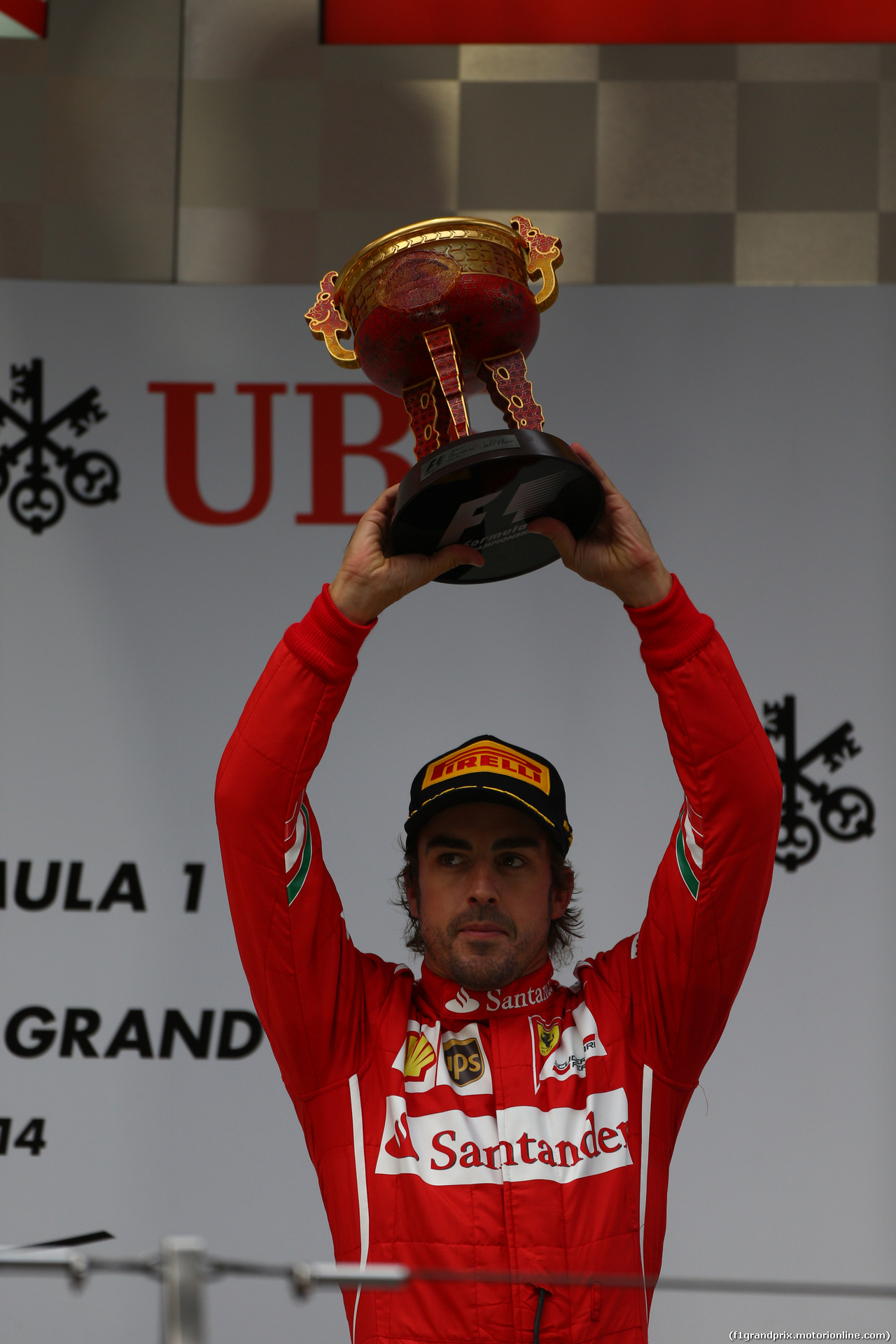 GP CINA, 20.04.2014- Podium., 2nd Fernando Alonso (ESP) Ferrari F14T