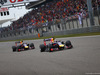 GP CINA, 20.04.2014- Gara, Sebastian Vettel (GER) Infiniti Red Bull Racing RB10 e Daniel Ricciardo (AUS) Infiniti Red Bull Racing RB10