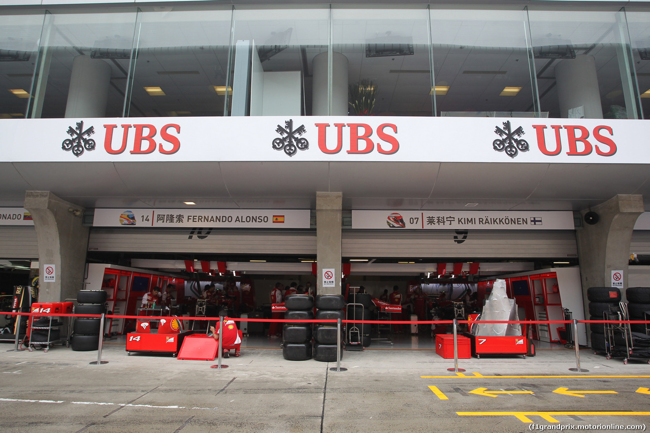 GP CINA, 17.04.2014- Ferrari Garage