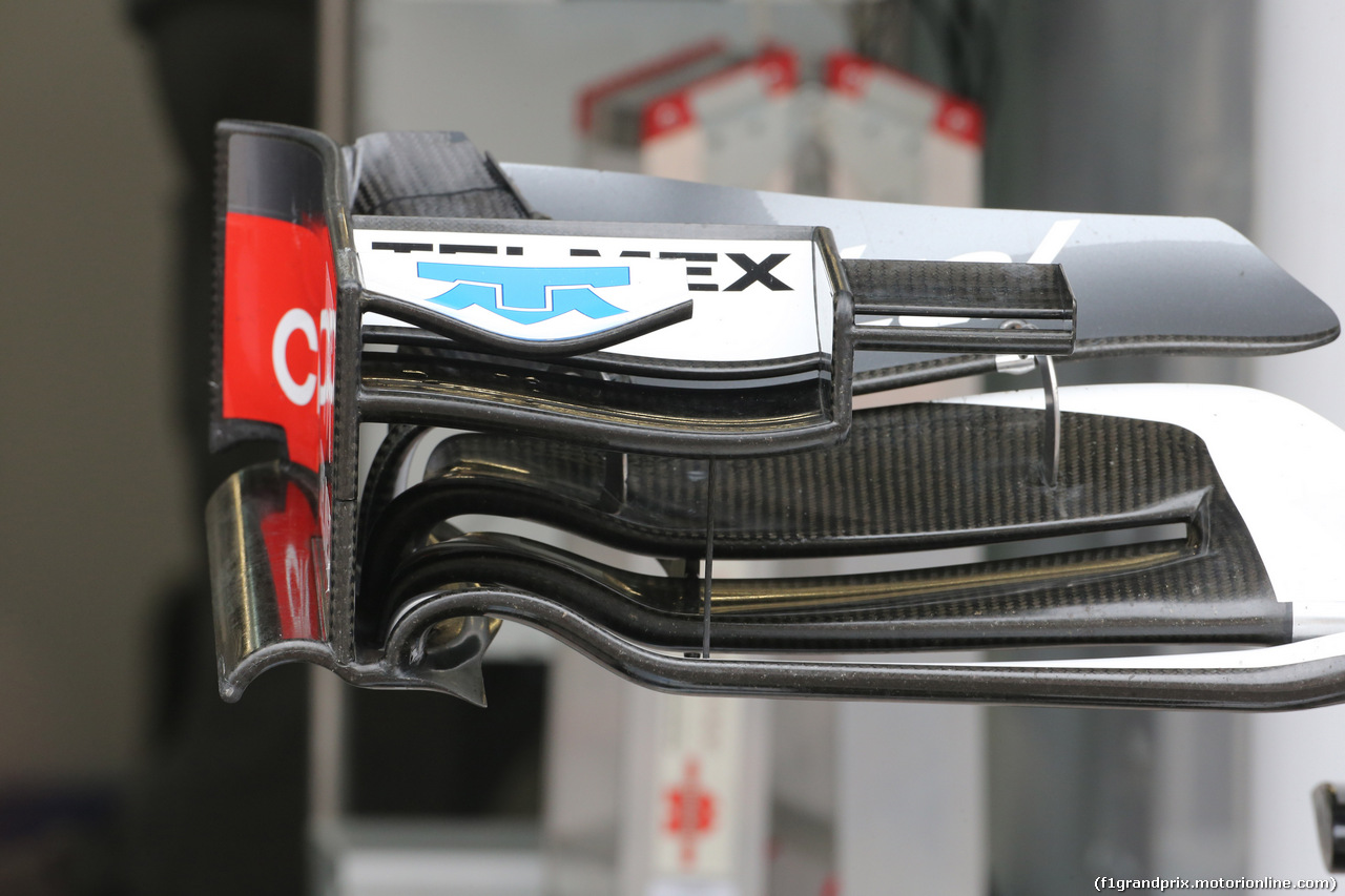 GP CINA, 17.04.2014- Sauber Frontal Wing tech detail