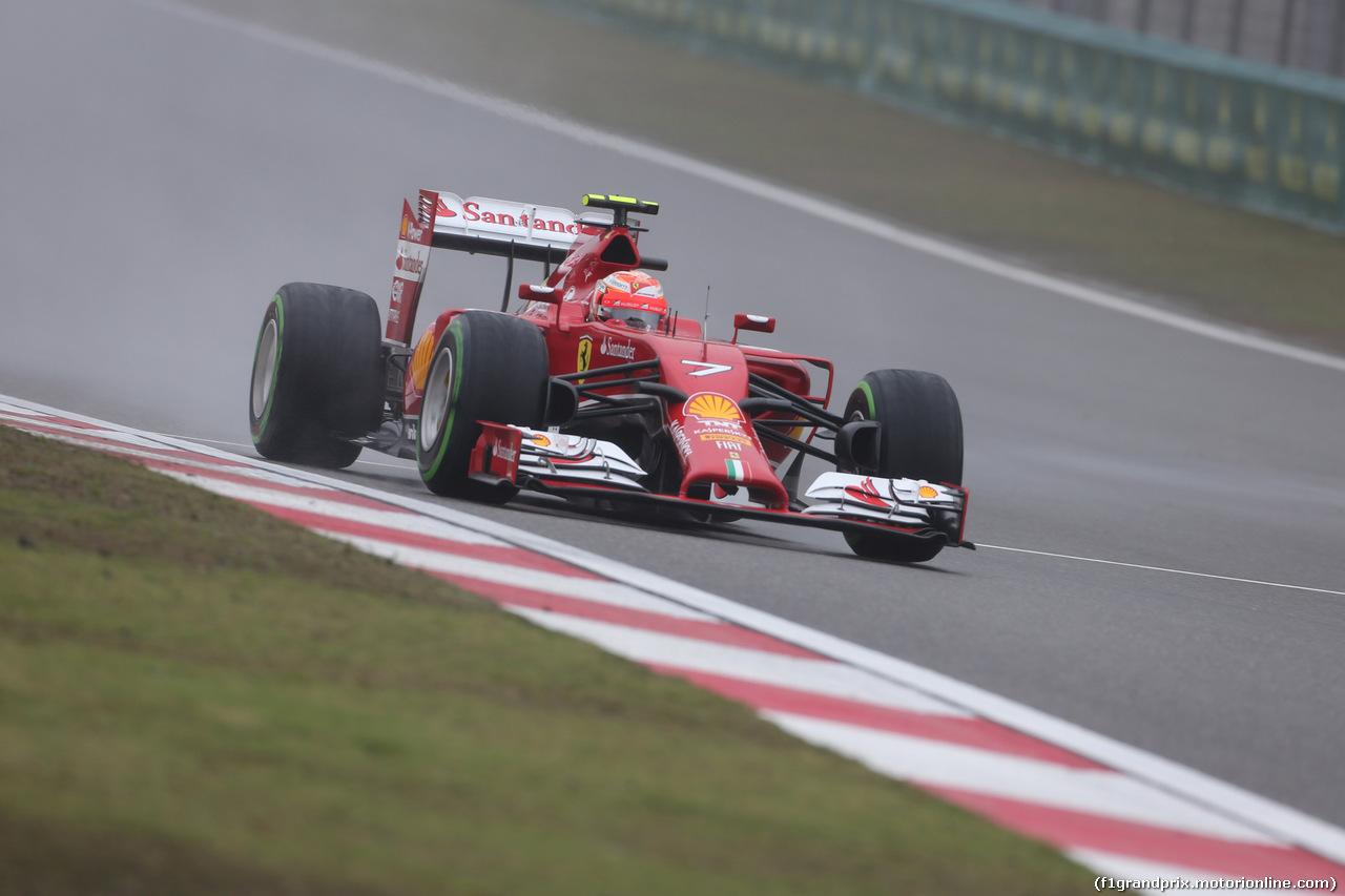 GP CINA, 19.04.2014- Prove Libere 3, Kimi Raikkonen (FIN) Ferrari F14T