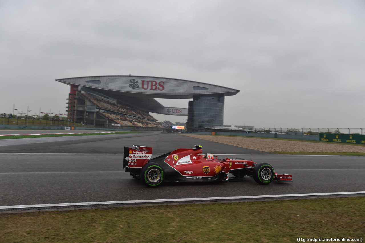 GP CINA, 19.04.2014- Prove Libere 3, Kimi Raikkonen (FIN) Ferrari F14T