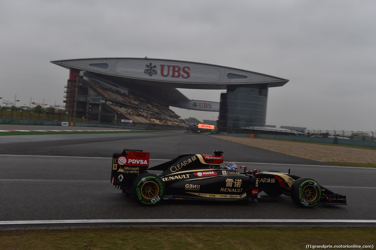 GP CINA, 19.04.2014- Prove Libere 3, Romain Grosjean (FRA) Lotus F1 Team E22