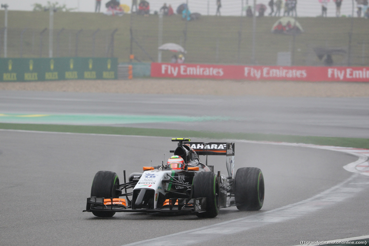 GP CINA, 19.04.2014- Prove Libere 3, Sergio Perez (MEX) Sahara Force India F1 Team VJM07