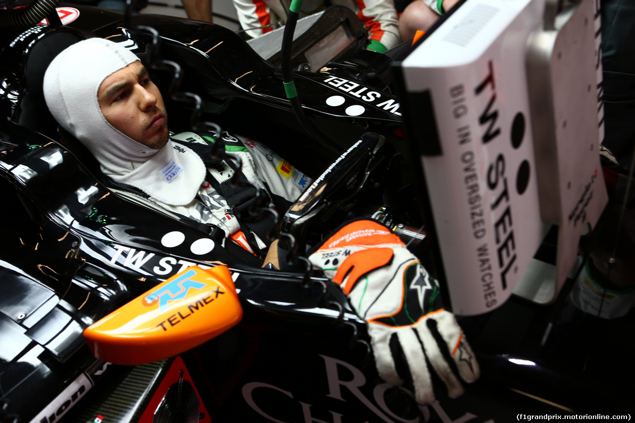 GP CINA, 19.04.2014- Prove Libere 3, Sergio Perez (MEX) Sahara Force India F1 Team VJM07