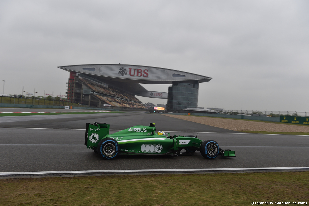 GP CINA, 19.04.2014- Prove Libere 3, Marcus Ericsson (SWE) Caterham F1 Team CT-04