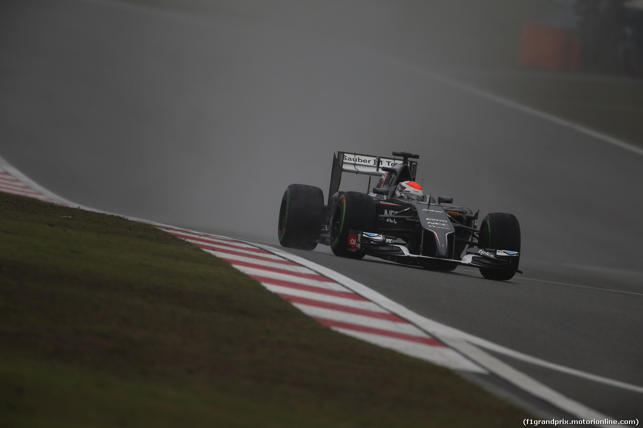GP CINA, 19.04.2014- Prove Libere 3, Adrian Sutil (GER) Sauber F1 Team C33
