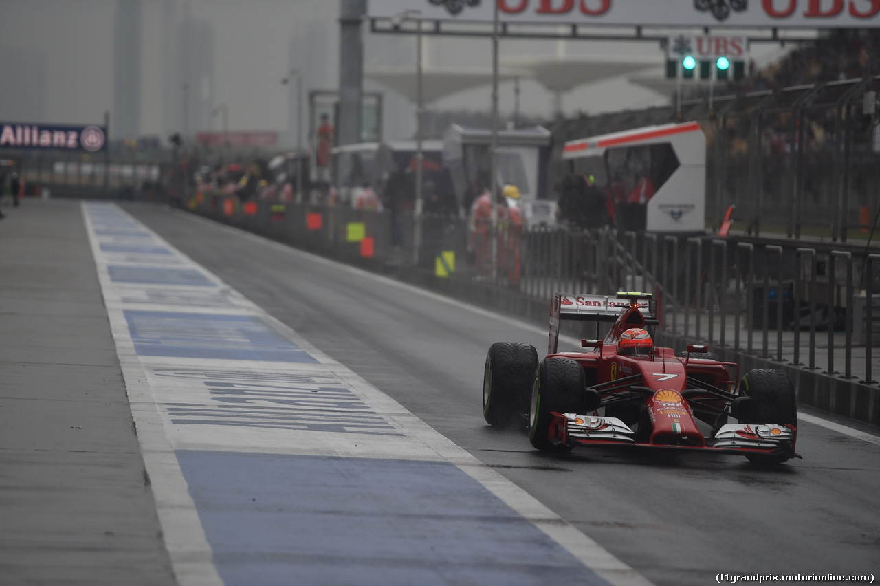 GP CINA, 19.04.2014- Qualifiche, Kimi Raikkonen (FIN) Ferrari F14T