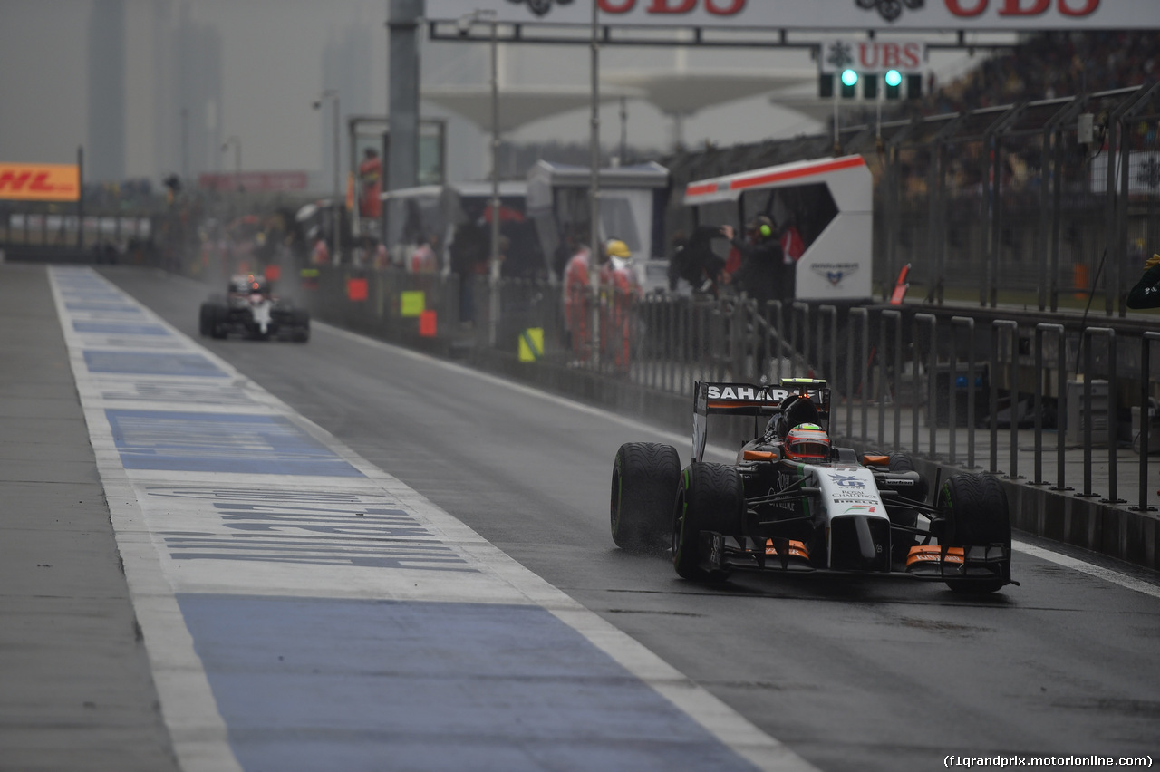 GP CINA, 19.04.2014- Qualifiche, Sergio Perez (MEX) Sahara Force India F1 Team VJM07