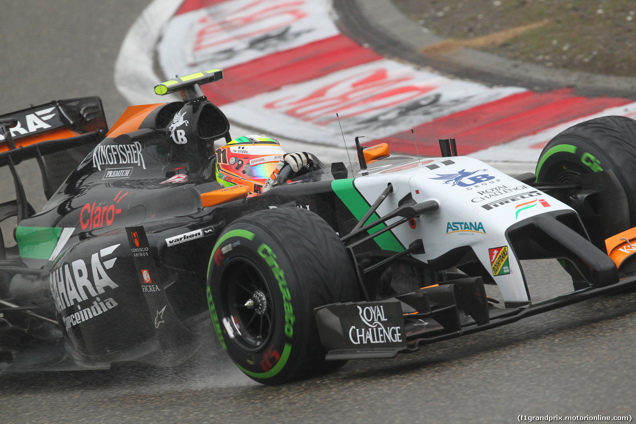 GP CINA, 19.04.2014- Qualifiche, Sergio Perez (MEX) Sahara Force India F1 Team VJM07