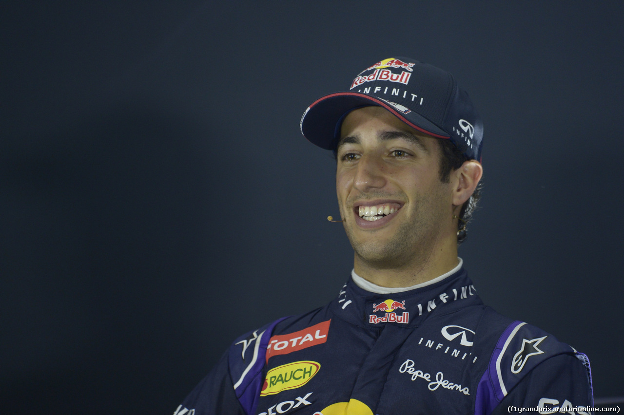 GP CINA, 19.04.2014- After Qualifiche Press Conference, Daniel Ricciardo (AUS) Infiniti Red Bull Racing RB10
