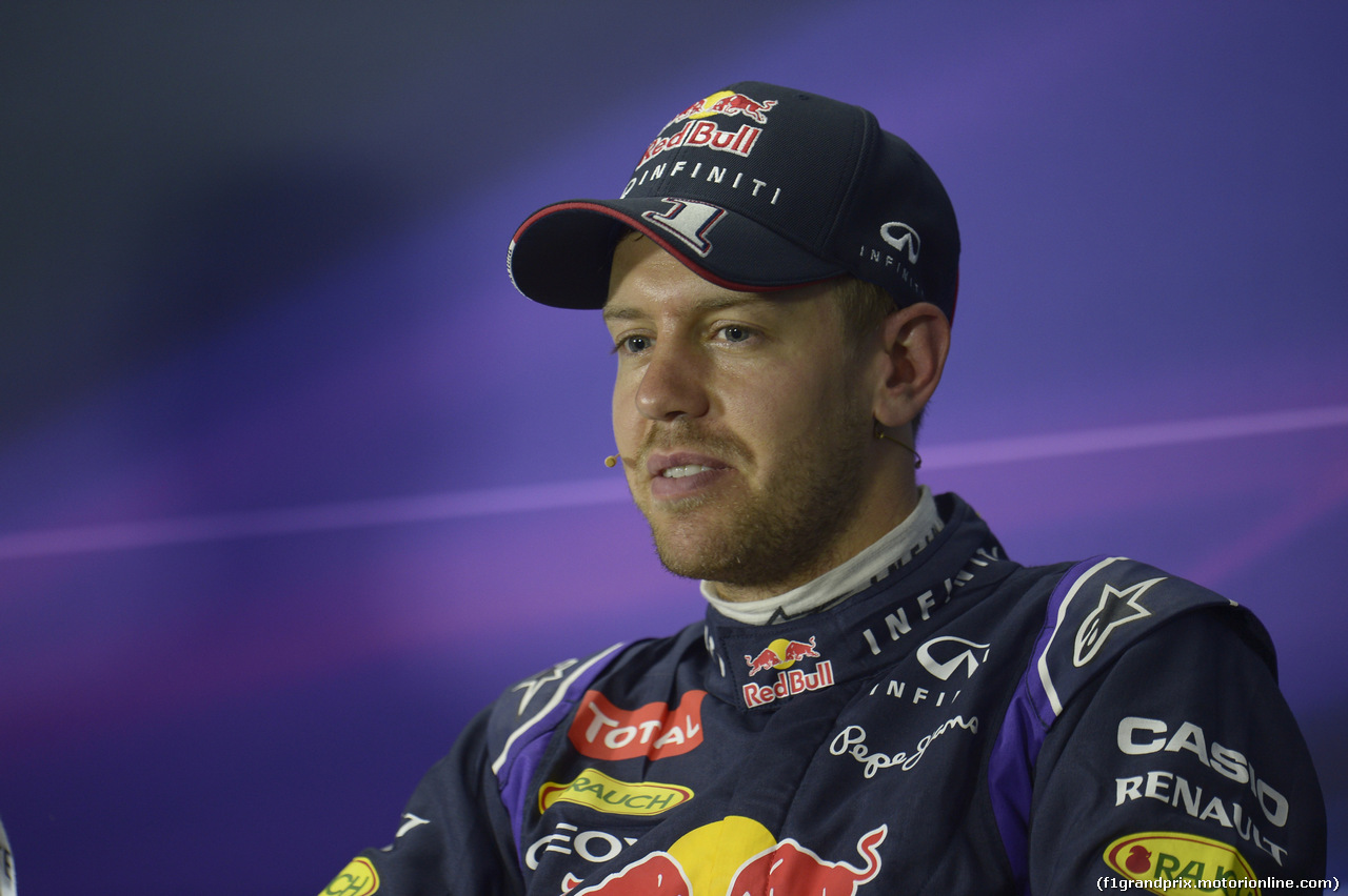 GP CINA, 19.04.2014- Press Conference after Qualifiche, Sebastian Vettel (GER) Infiniti Red Bull Racing RB10