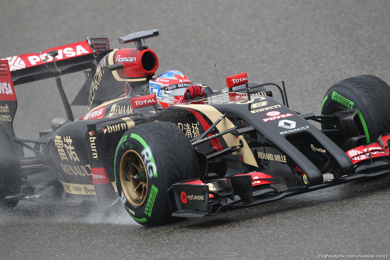 GP CINA, 19.04.2014- Qualifiche, Romain Grosjean (FRA) Lotus F1 Team E22