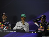 GP CINA, 19.04.2014- After Qualifiche Press Conference, pole position Lewis Hamilton (GBR) Mercedes AMG F1 W05, 2nd Daniel Ricciardo (AUS) Infiniti Red Bull Racing RB10 e 3rd Sebastian Vettel (GER) Infiniti Red Bull Racing RB10