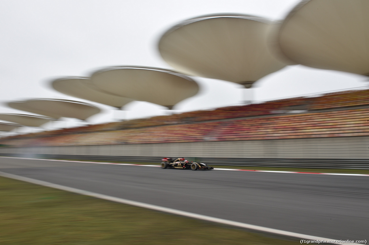 GP CINA, 18.04.2014- Prove Libere 1, Romain Grosjean (FRA) Lotus F1 Team E22