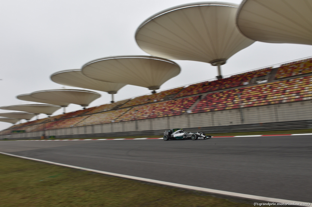 GP CINA, 18.04.2014- Prove Libere 1, Nico Rosberg (GER) Mercedes AMG F1 W05