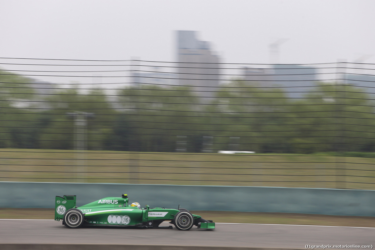 GP CINA, 18.04.2014- Prove Libere 1, Marcus Ericsson (SWE) Caterham F1 Team CT-04