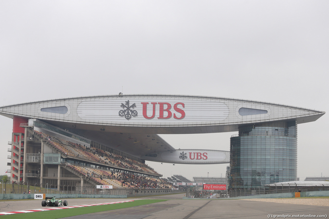 GP CINA, 18.04.2014- Prove Libere 1, Kamui Kobayashi (JPN) Caterham F1 Team CT05