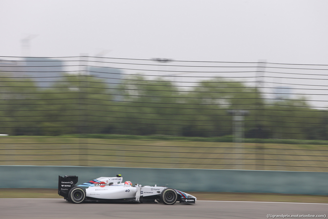 GP CINA, 18.04.2014- Prove Libere 1, Felipe Nasr (BRA)  Williams F1 Team FW36 3rd driver