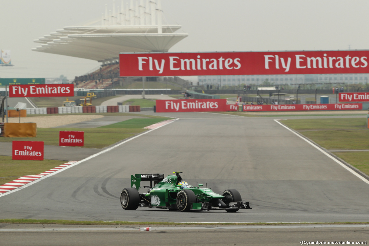 GP CINA, 18.04.2014- Prove Libere 1, Marcus Ericsson (SWE) Caterham F1 Team CT-04