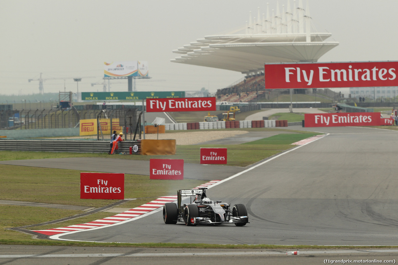 GP CINA, 18.04.2014- Prove Libere 1, Giedo Vand der Garde (NED) Sauber F1 Team C33