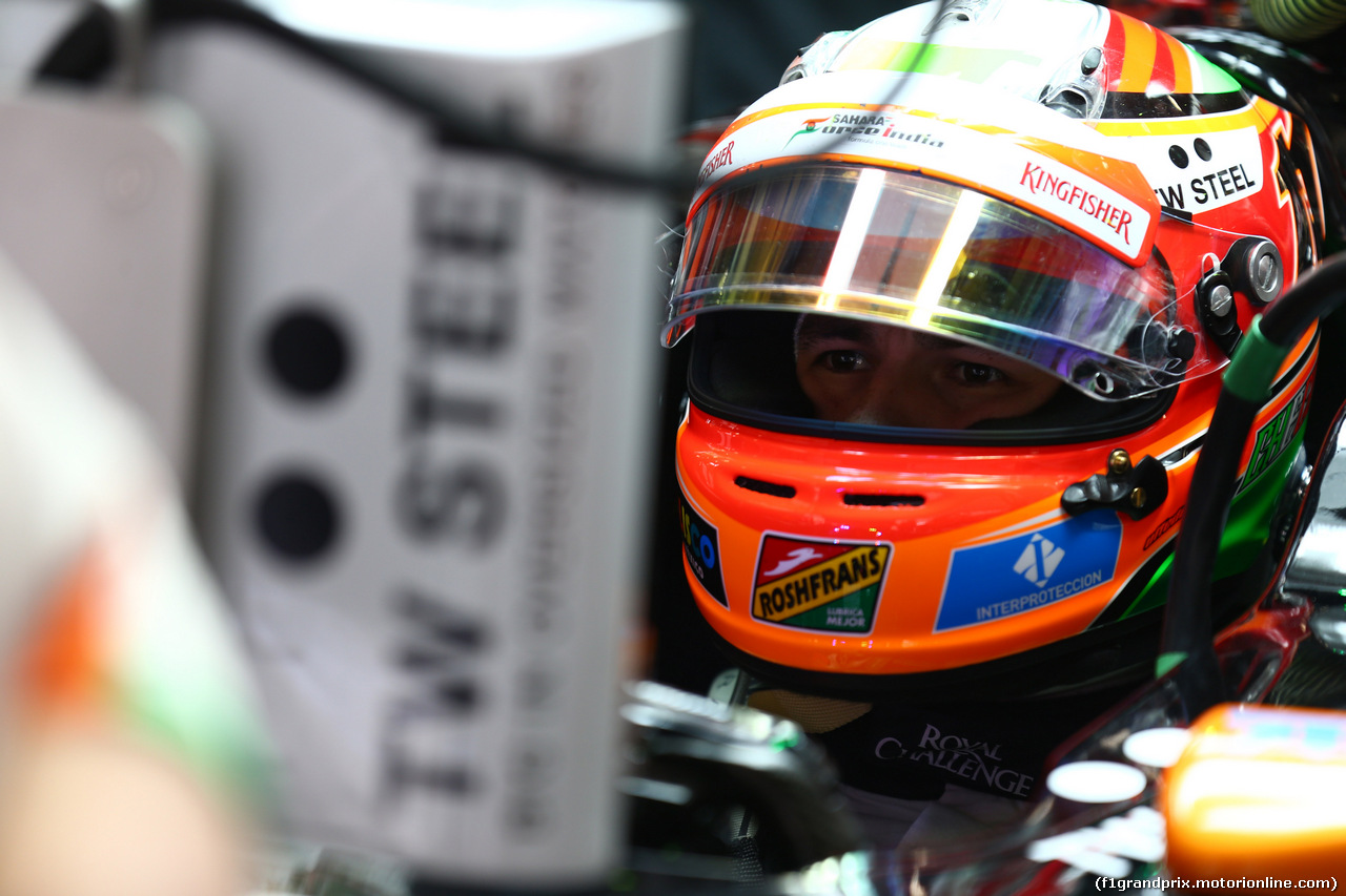 GP CINA, 18.04.2014- Prove Libere 1, Sergio Perez (MEX) Sahara Force India F1 Team VJM07