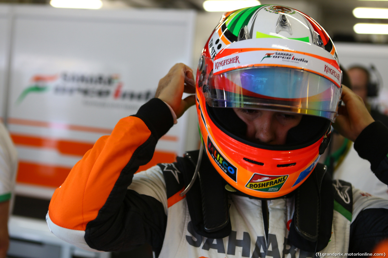 GP CINA, 18.04.2014- Prove Libere 1, Sergio Perez (MEX) Sahara Force India F1 Team VJM07