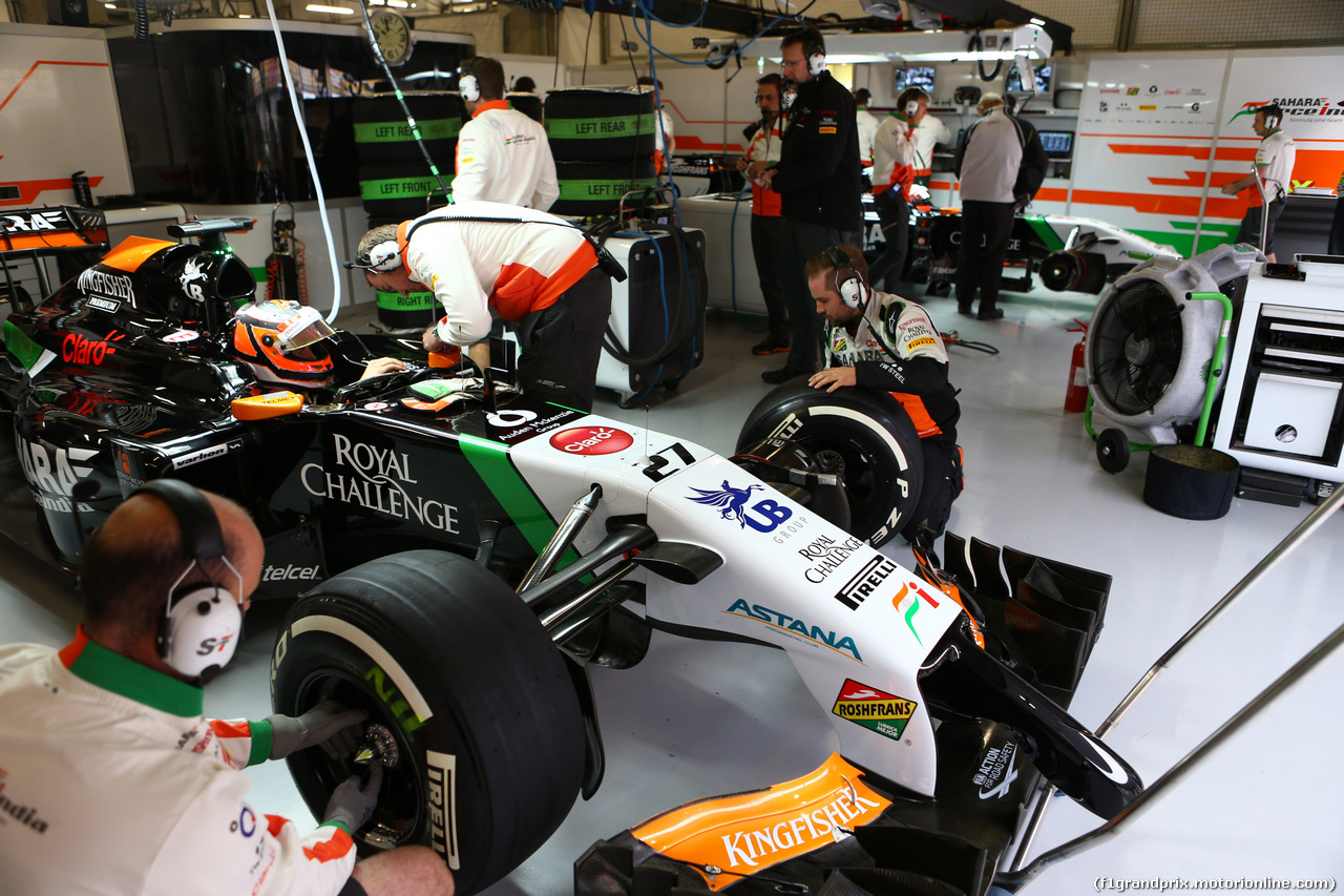 GP CINA, 18.04.2014- Prove Libere 1, Nico Hulkenberg (GER) Sahara Force India VJM07