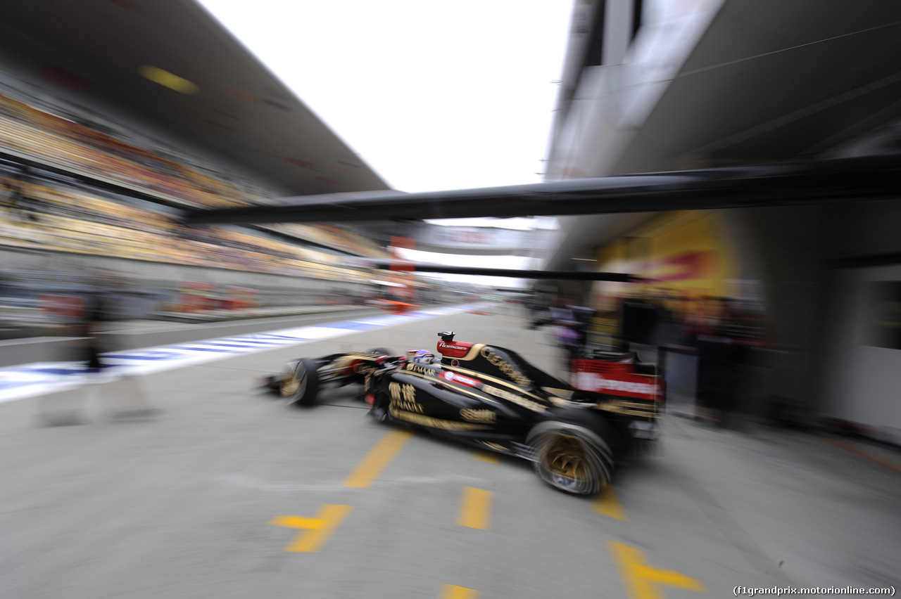 GP CINA, 18.04.2014- Prove Libere 1, Romain Grosjean (FRA) Lotus F1 Team E22
