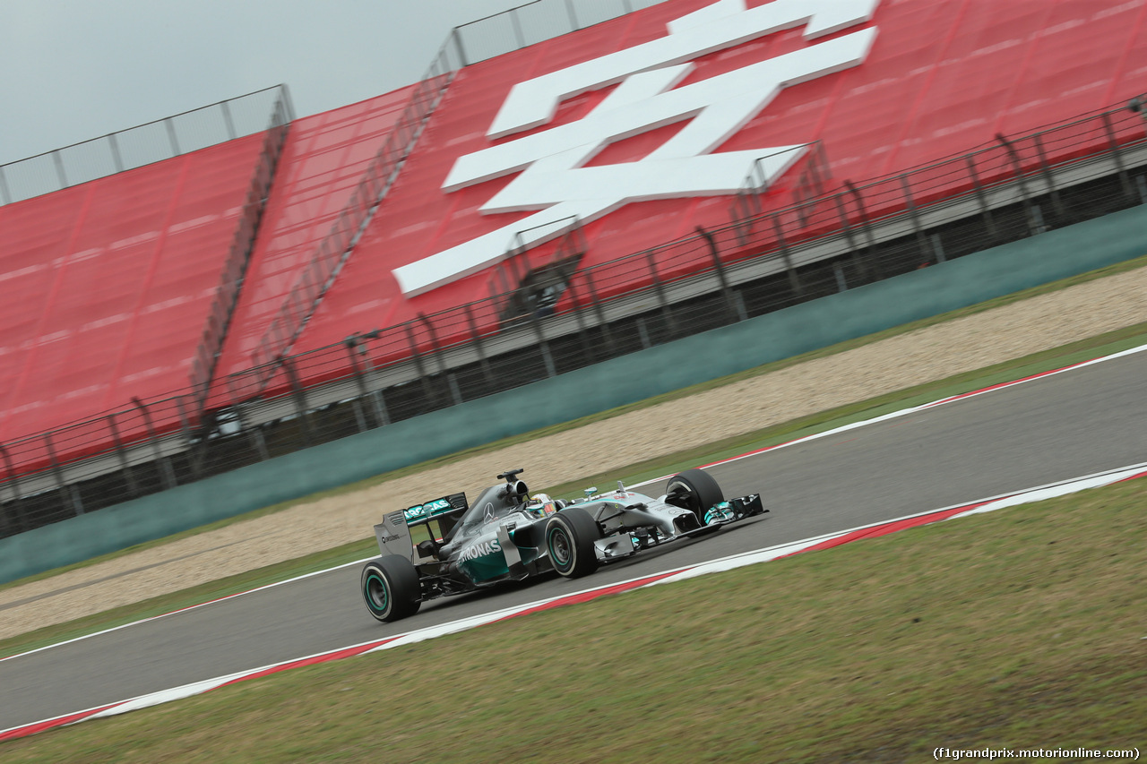 GP CINA, 18.04.2014- Prove Libere 1, Lewis Hamilton (GBR) Mercedes AMG F1 W05