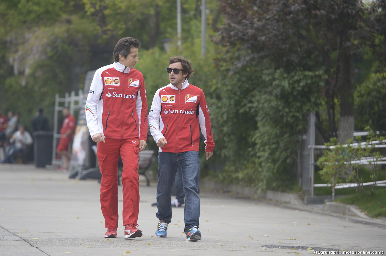 GP CINA, 18.04.2014- Prove Libere 1, Fernando Alonso (ESP) Ferrari F14T